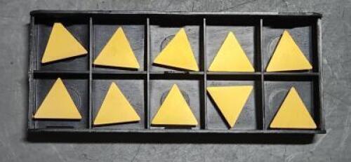DESCRIPTION: (10) SOLID CARBIDE TURNING INSERTS BRAND/MODEL: VC TPG321 RETAIL$: $102.20 QTY: 10