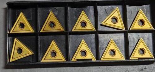 DESCRIPTION: (10) SOLID CARBIDE TURNING INSERTS BRAND/MODEL: VC TNMG321 RETAIL$: $98.90 QTY: 10