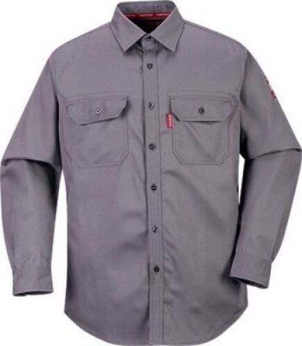 DESCRIPTION: (3) FLAME RESISTANT SHIRT BRAND/MODEL: PORTWEST INFORMATION: GRAY SIZE: 4X RETAIL$: $51.70 EA QTY: 3