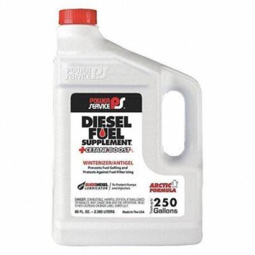 DESCRIPTION: (2) DIESEL SUPPLEMENT AND CETANE BOOSTER BRAND/MODEL: POWER SERVICE PRODUCTS #49EP27 RETAIL$: $167.21 SIZE: 80 OZ QTY: 2