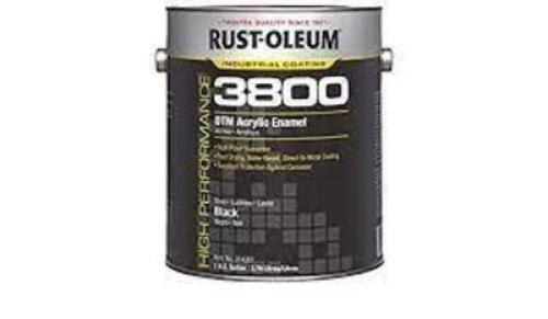 DESCRIPTION: (2) ACRYLIC ENAMEL COATING BRAND/MODEL: RUST-OLEUM #3800 INFORMATION: BLACK RETAIL$: $70.00 EA SIZE: 1 GALLON QTY: 2