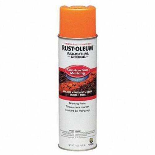DESCRIPTION: (6) WATER-BASED CONSTRUCTION MARKING PAINT BRAND/MODEL: RUST-OLEUM #21CJ77 INFORMATION: ORANGE RETAIL$: $6.20 EA SIZE: 15 OZ QTY: 6