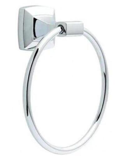 PORTWOOD WALL MOUNT ROUND CLOSED TOWEL RING BATH HARDWARE ACCESSORY IN POLISHED CHROME