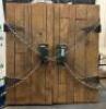DESCRIPTION POISON PROPS CELLAR DOOR BANG ANIMATRONIC PROP. BRAND / MODEL: POISON PROPS CDB1219 ADDITIONAL INFORMATION PNEUMATICALLY POWERED. DOES NOT