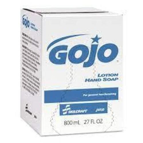 DESCRIPTION: (2) LOTION HAND SOAP REFILL BRAND/MODEL: GOJO #17278 RETAIL$: $12.00 EA SIZE: 800 ML QTY: 2