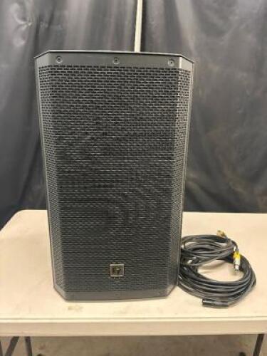 DESCRIPTION (2) ELECTRO VOICE ZLX SPEAKERS. NO STANDS W/ THIS LOT. BRAND / MODEL: EV ZLX-12BT ADDITIONAL INFORMATION RETAILS FOR $550 PER SPEAKER RETA