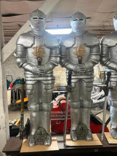 DESCRIPTION (2) FOAM ARMORED KNIGHT FIGURES W/ LIGHT UP LED EYES. ADDITIONAL INFORMATION APPROX. 5' THIS LOT IS: SOLD BY THE PIECE QTY 2