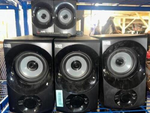 DESCRIPTION (5) ASSORTED ACOUSTIC AUDIO SPEAKERS THIS LOT IS: ONE MONEY QTY 1