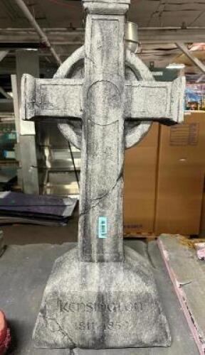 DESCRIPTION (3) RUBBER FOAM TOMBSTONE CROSS PROPS THIS LOT IS: SOLD BY THE PIECE QTY 3