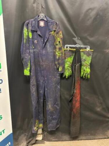 DESCRIPTION HOUSE OF FEAR PIGMAN ACTORS COSTUME. ADDITIONAL INFORMATION EVERY STAIN, EVERY BLEMISH, TELLS A STORY OF HORROR AND DESPAIR. FROM THE HAUN