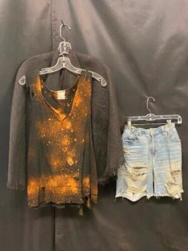 DESCRIPTION HOUSE OF FEAR DROP PANEL #2 ACTORS COSTUME. ADDITIONAL INFORMATION EVERY STAIN, EVERY BLEMISH, TELLS A STORY OF HORROR AND DESPAIR. FROM T