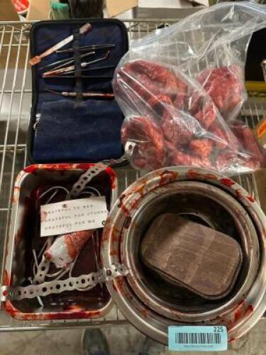 DESCRIPTION ASSORTED MORGUE MEDICAL PROPS THIS LOT IS: ONE MONEY QTY 1