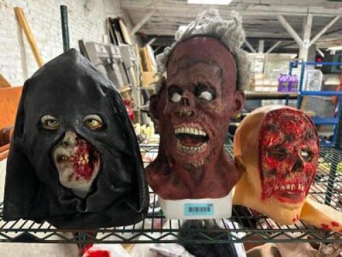 DESCRIPTION (3) ASSORTED FULL HEAD RUBBER MASKS. THIS LOT IS: ONE MONEY QTY 1