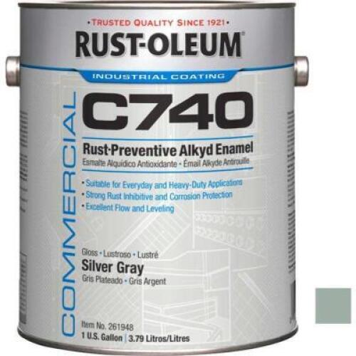 DESCRIPTION: (2) RUST-PREVENTIVE ALKYD ENAMEL BRAND/MODEL: RUST-OLEUM #261948 INFORMATION: SILVER GRAY RETAIL$: $170.00 EA SIZE: 1 GALLON QTY: 2