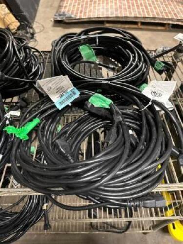 DESCRIPTION (8) INTERTEK 8' OUTDOOR RATED EXTENSION CORDS ( BLACK ) THIS LOT IS: SOLD BY THE PIECE QTY 8