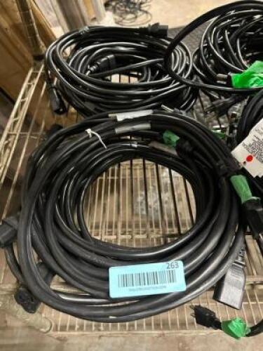 DESCRIPTION (8) INTERTEK 8' OUTDOOR RATED EXTENSION CORDS ( BLACK ) THIS LOT IS: SOLD BY THE PIECE QTY 8