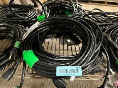 DESCRIPTION (8) INTERTEK 8' OUTDOOR RATED EXTENSION CORDS ( BLACK ) THIS LOT IS: SOLD BY THE PIECE QTY 8