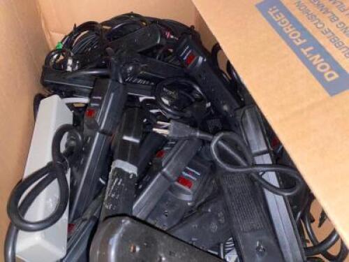 DESCRIPTION (3) BOXES OF ASSORTED SURGE STRIPS AND EXTENSION CORDS. THIS LOT IS: ONE MONEY QTY 1