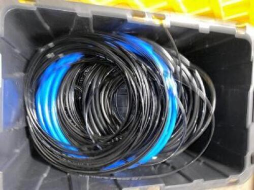 DESCRIPTION TOTE AND CONTENTS - ASSORTED PLASTIC AIR TUBBING. THIS LOT IS: ONE MONEY QTY 1