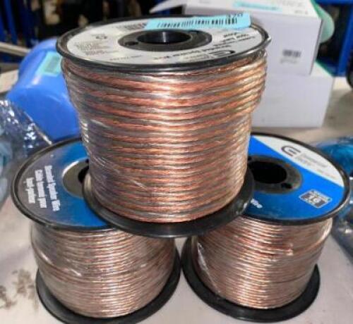 DESCRIPTION (3) 100' ROLLS OF STRAND SPEAKER WIRE 16 GA THIS LOT IS: SOLD BY THE PIECE QTY 3