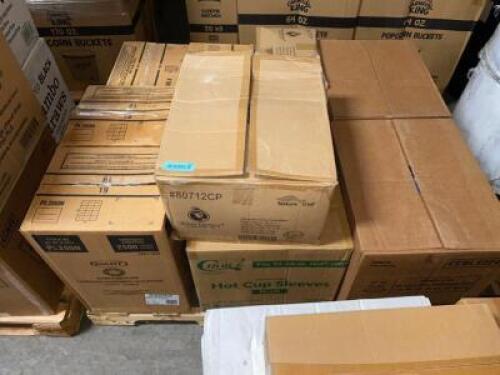DESCRIPTION PALLET AND CONTENTS - ASSORTED PAPER PRODUCT THIS LOT IS: ONE MONEY QTY 1