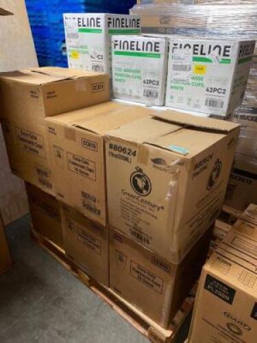 DESCRIPTION PALLET AND CONTENTS - ASSORTED PAPER PRODUCT THIS LOT IS: ONE MONEY QTY 1