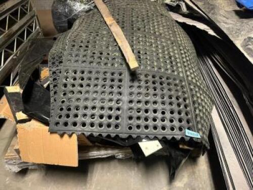 DESCRIPTION PALLET OF BLACK RUBBER TRAFFIC MATS. THIS LOT IS: ONE MONEY QTY 1