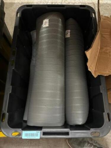 DESCRIPTION PLASTIC TOTE AND CONTENTS - (4) GREY ANTI FATIGUE MATS. THIS LOT IS: ONE MONEY QTY 1