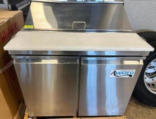 AVANTCO 36" TWO DOOR PREP TOP COOLER.