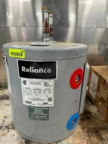 RELIANCE 6 GALLON ELECTRIC WATER HEATER ( NEW )