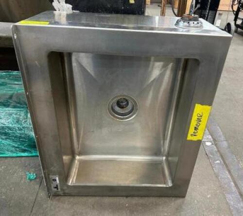 21" X 25" STAINLESS MOP SINK. ( NEW )