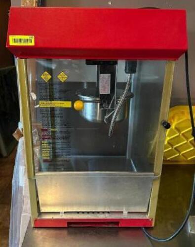 GOLD METAL POPCORN MACHINE. ( PRE-OWNED )