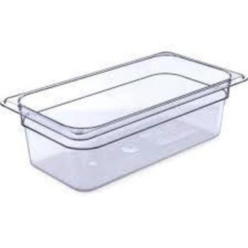 (12) 1/3 SIZE CLEAR PLASTIC INSERTS W/ LIDS