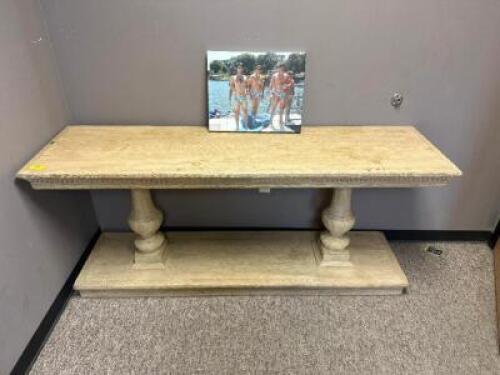 78" X 34" TALL HARDWOOD ACCENT / SOFA