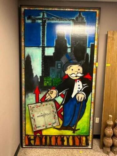 102" X 53" ORIGINAL ART WORK BY CRAIG A. EVENS. MONOPOLY