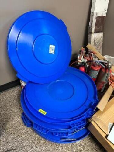 (5) 55 GALLON TRASH CAN LIDS