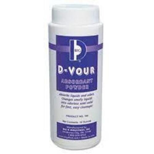 DESCRIPTION: (6) ABSORBENT POWDER BRAND/MODEL: BIG D D-VOUR #BGD166 RETAIL$: $10.00 EA SIZE: 16 OZ QTY: 6