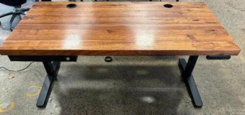 (2) 60" X 30" WALNUT TOP LIFT TABLES