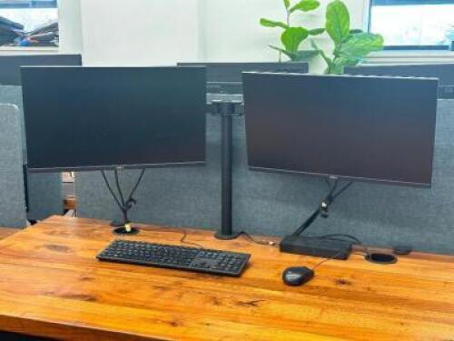 DUAL MONITOR AND STAND SET UP
