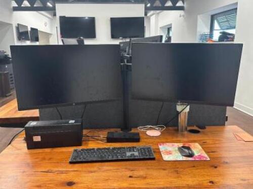 DUAL MONITOR AND STAND SET UP