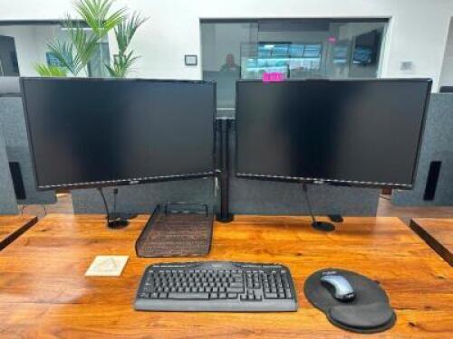 DUAL MONITOR AND STAND SET UP