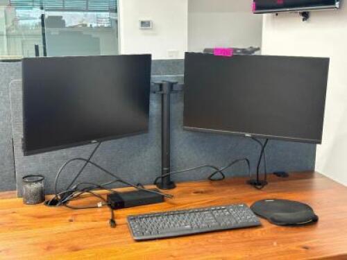 DUAL MONITOR AND STAND SET UP