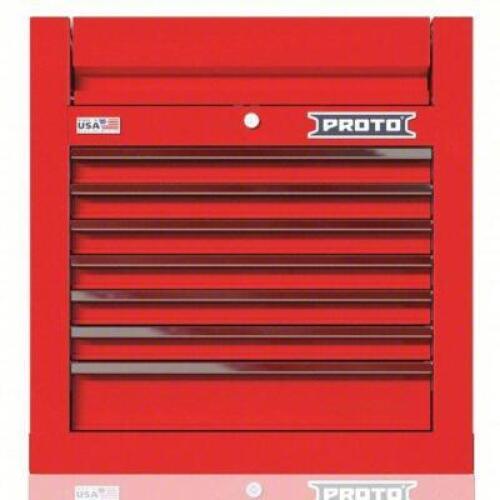 DESCRIPTION: (1) TOP CHEST, TOOL STORAGE CHESTBRAND/MODEL: PROTO #60FF74INFORMATION: REDSIZE:&nbsp;27 in W x 22 3/8 in D x 28 in HRETAIL$: $1495.03 EAQTY: 1