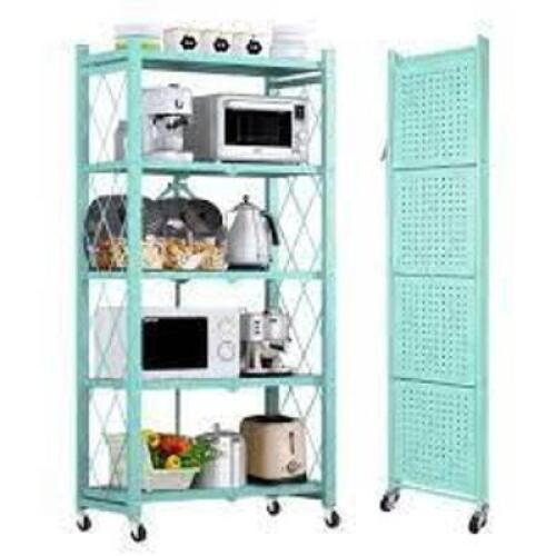 DESCRIPTION: (1) FOLDABLE STORAGE SHELF BRAND/MODEL: COKCOK INFORMATION: BLUE SIZE: 5 TIER RETAIL$: $99.99 EA QTY: 1
