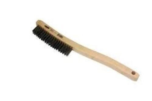 DESCRIPTION: (12) WIRE SCRATCH BRUSH WITH CURVED HANDLE BRAND/MODEL: OSBORN #54017 INFORMATION: WOODEN HANDLE, STAINLESS STEEL BRUSHES SIZE: 3 X 19 RO