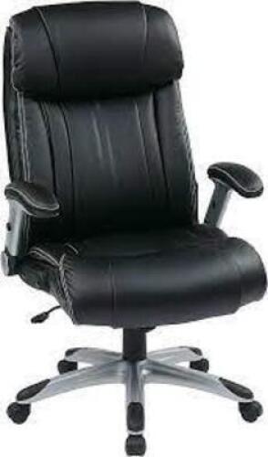 DESCRIPTION: (1) EXECUTIVE BONDED LEATHER CHAIR BRAND/MODEL: OFFICE STAR INFORMATION: BLACK RETAIL$: $300.00 EA QTY: 1