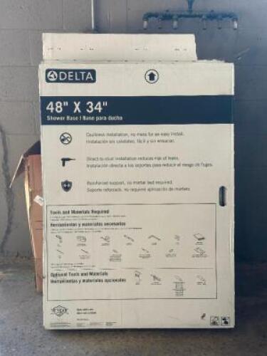 48" X 34" DELTA SHOWER BASE