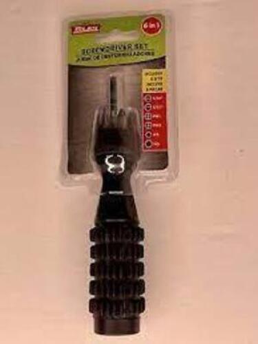 DESCRIPTION: (3) SCREWDRIVER SET BRAND/MODEL: TOOLBOX INFORMATION: 6 IN 1 RETAIL$: $10.99 EA QTY: 3