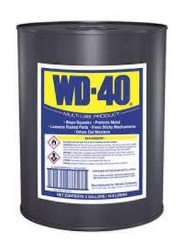DESCRIPTION: (1) GENERAL PURPOSE LUBRICANT BRAND/MODEL: WD-40 #49012 RETAIL$: $124.43 SIZE: 5 GALLON QTY: 1