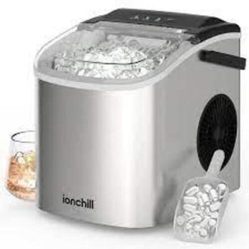 DESCRIPTION: (1) AUTOMATIC ICE MAKER BRAND/MODEL: QUICK CUBE INFORMATION: STAINLESS SIZE: 26 LB RETAIL$: $58.00 EA QTY: 1